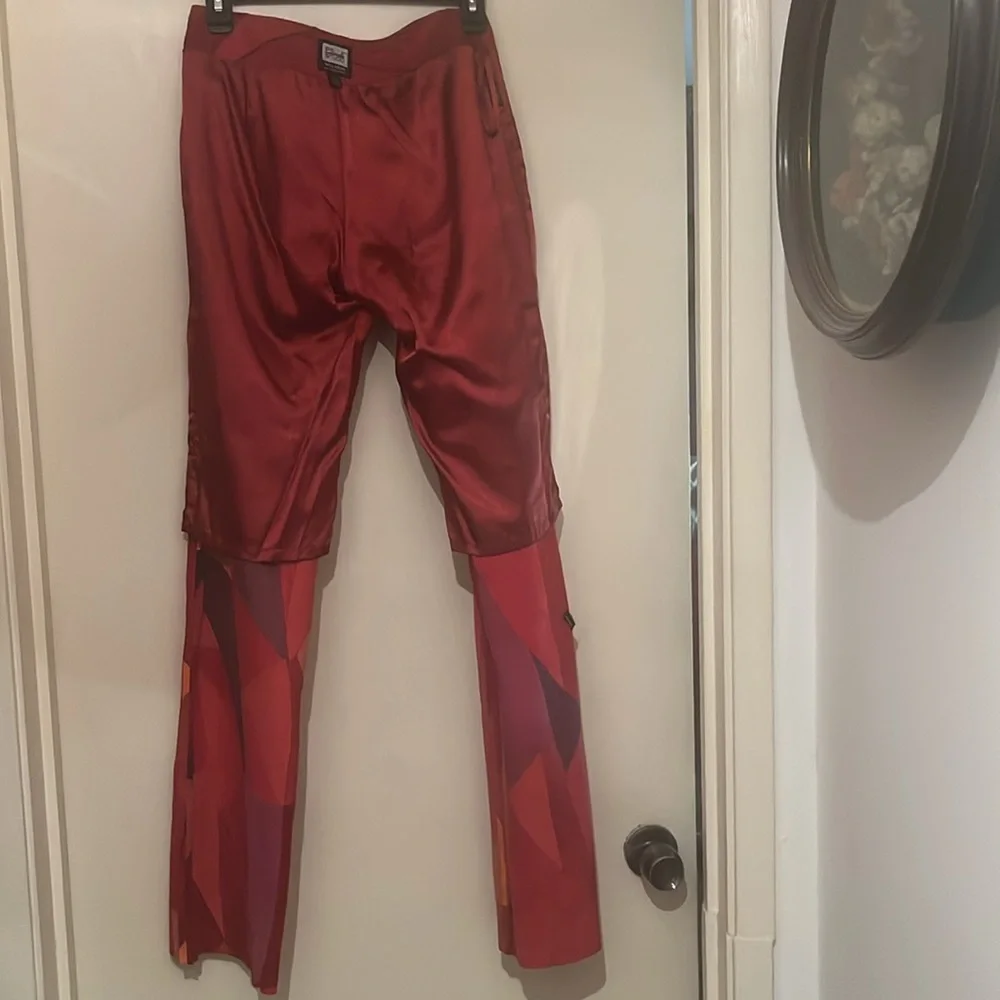 Vintage Wilsons Pelle Studio leather suede patchwork pants size 4 - Picture 4 of 16